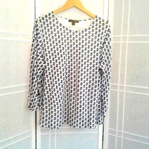 NEW! Tommy Bahama white, blue linen top